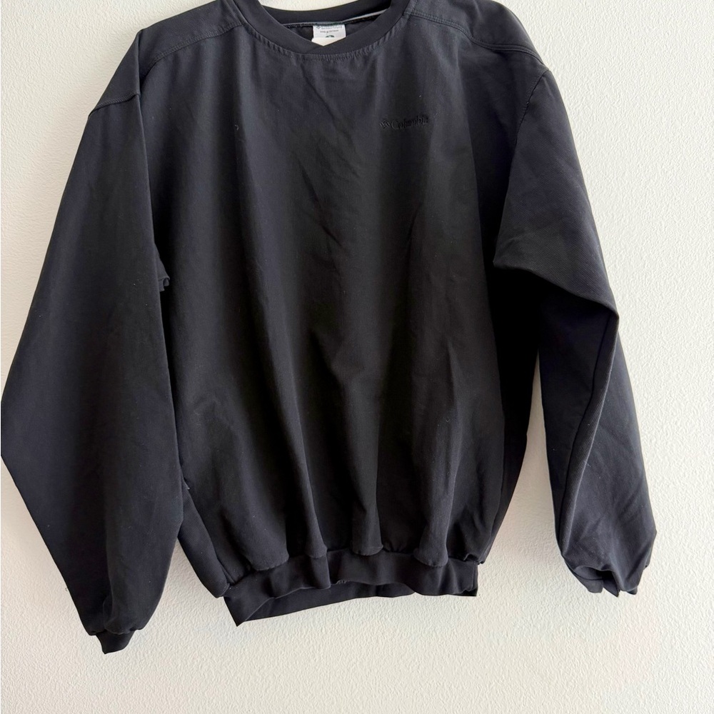 Vintage Columbia Black Crewneck windbreaker